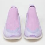 Мягкие кроссовки в авангардном стиле из текстиля фиолетовых пастельных тонов